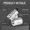 Mini Microscope for Jewellers 60X LED Microscope Pocket Microscope Magnifier