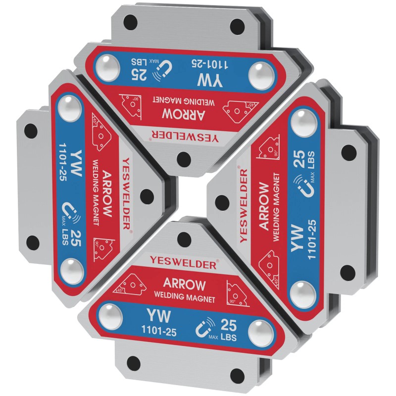YesWelder Arrow Welding Magnets 4 pcs 25 LB Strong Hold