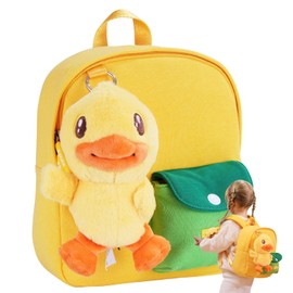 B.Duck Plush Backpack Cute Duck Design with Zipper Shoulder Bag for Gifts (B.DUCK)