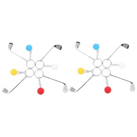 SUPVOX 8pcs Golf Keychain Adorable and Key Pendants for Bags Backpacks and Car Keys Miniature Golfing Themed Decor