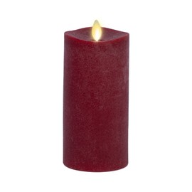 Luminara - Flameless LED Battery Operated Flickering Pillar Candles - Red - Pack of 1-3x6.5 - Realistic Moving Flame Real Wax Indoor/Outdoor Decor