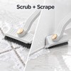 360° Rotating Grout Cleaning Brush with Scraper – Hard Bristle