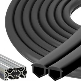 12 Metres Aluminium Profile Edge Strips 20 x 20, 20 x 40 Groove 6 Aluminium Profile Accessories Dust Protection Soft Cover Sealing Strips Soft PVC Protective Sealing Strips for Item Profile 20 V Type