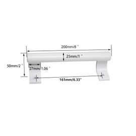 YIDELAI 2-Piece Sliding Door Handle 8-inch Aluminum Alloy Material is Applicable to The Replacement of Patio Door Glass Door and Some Old Door Handles, which is Easy to Install.