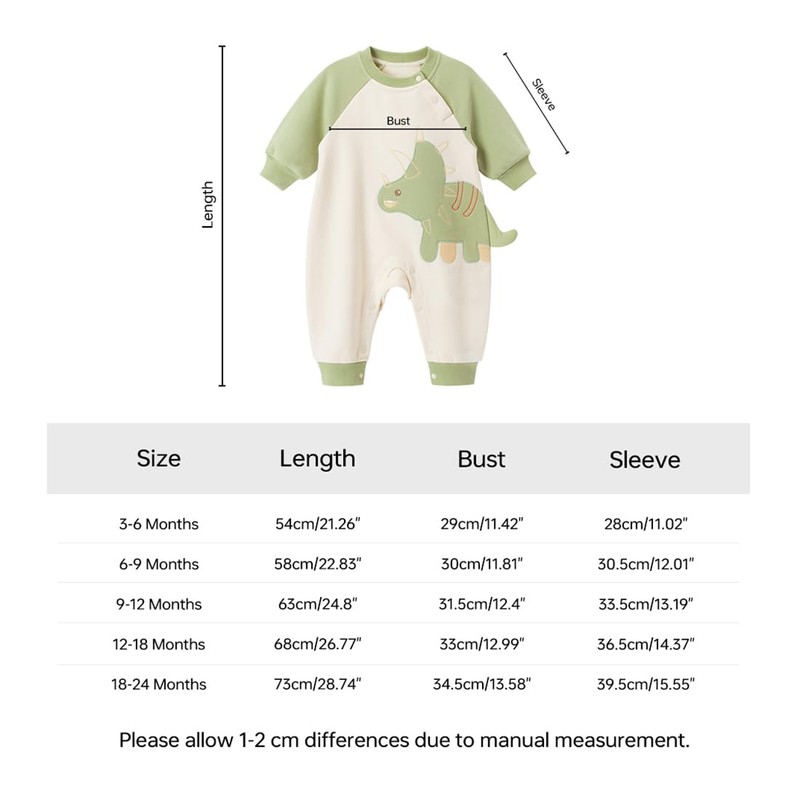 gurcooc Baby Romper Boys Pyjamas Cotton Onesie with Poppers Baby