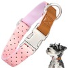 WHIPPY Floral Dog Collar with Quickly Release Metal Buckle Adjustable