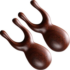 YANQINQIN Natural Wooden Nose Guasha Massage Tool-Antistatic, Eyes Facial,Manual Massager Tool,Multifunctional Handheld Meridians Acupoint Massage Tool (A)