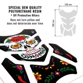 4R Quattroerre.it 18168 Tank Pad 3D Motorcycle Tank Protector Full Sticker Bomb, 19 x 13 cm