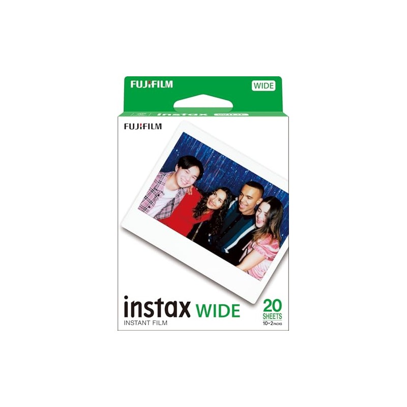 INSTAX Wide ISO 800 Instant Film with White Border, 2