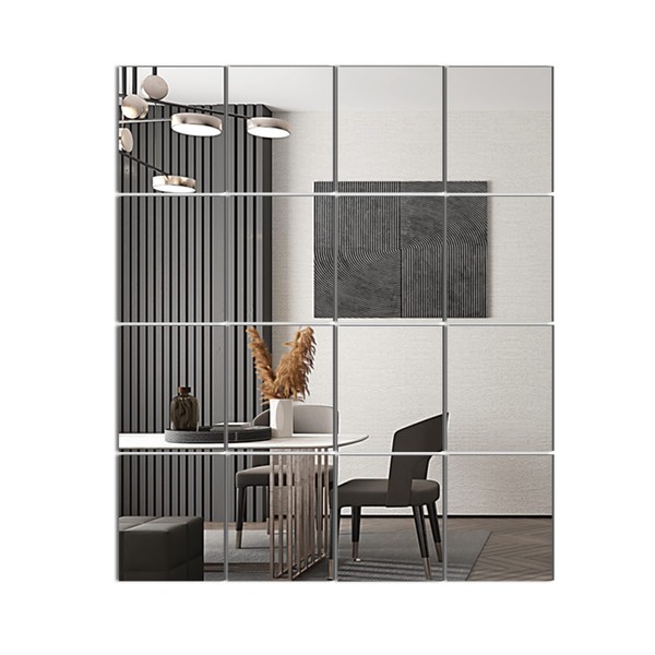 Delma Delma Home Gym Mirror Tiles, 14' x 12' Glass