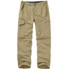 Hiking Pants for Men boy Scout Convertible Zip Off Lightweight Quick Dry Breathable Fishing Safari Shorts,6226,Khaki,34
