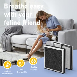 JF239 Replacement Filter Compatible with JF239/JF268 Air Purifier, 3-in-1 HEPA 13 Filtration System and, 2 Pack(2 Filters & 10 Aroma Pads)