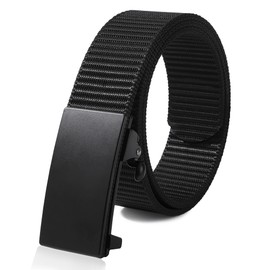 WELROG Children's Nylon Belt, Adjustable Boys Belt, black