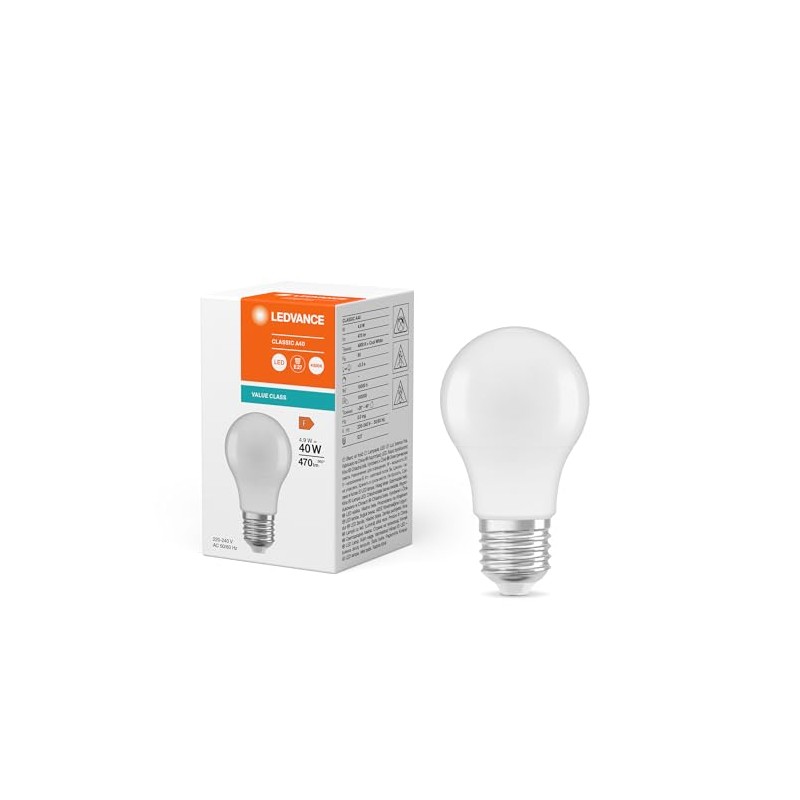 LEDVANCE LED Classic A 40 V 4.9 W 840 Frosted