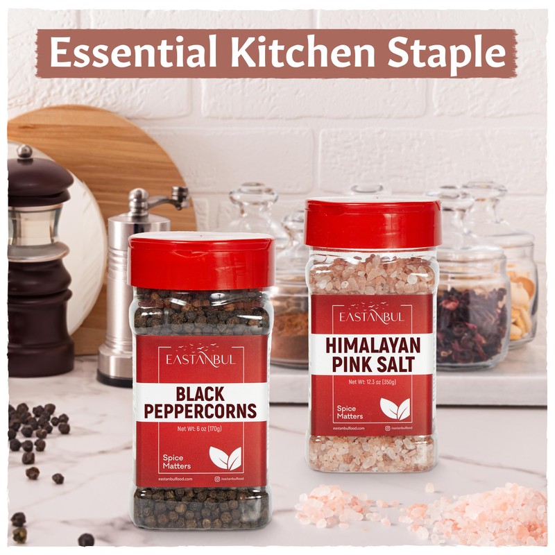 Salt and Pepper for Grinder Refill, Peppercorns Whole 6oz, Pink