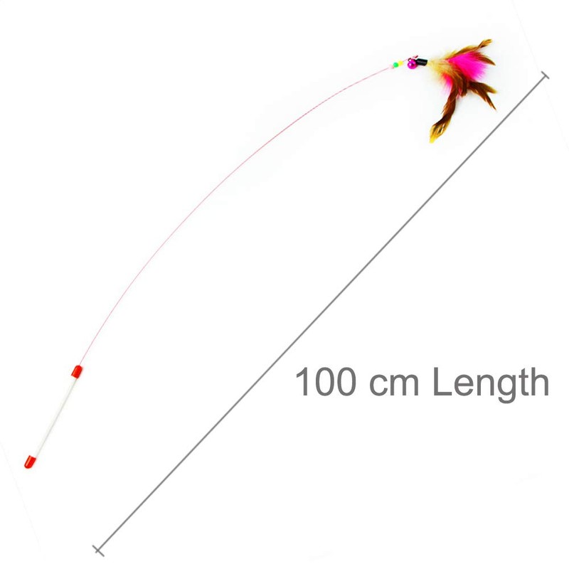 SLSON Feather Teaser Cat Toy, Interactive Cat Catcher and Exerciser