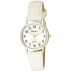 Ravel - Women's Pastel Coloured Everyday Watch (27mm case) - White/Silver Tone