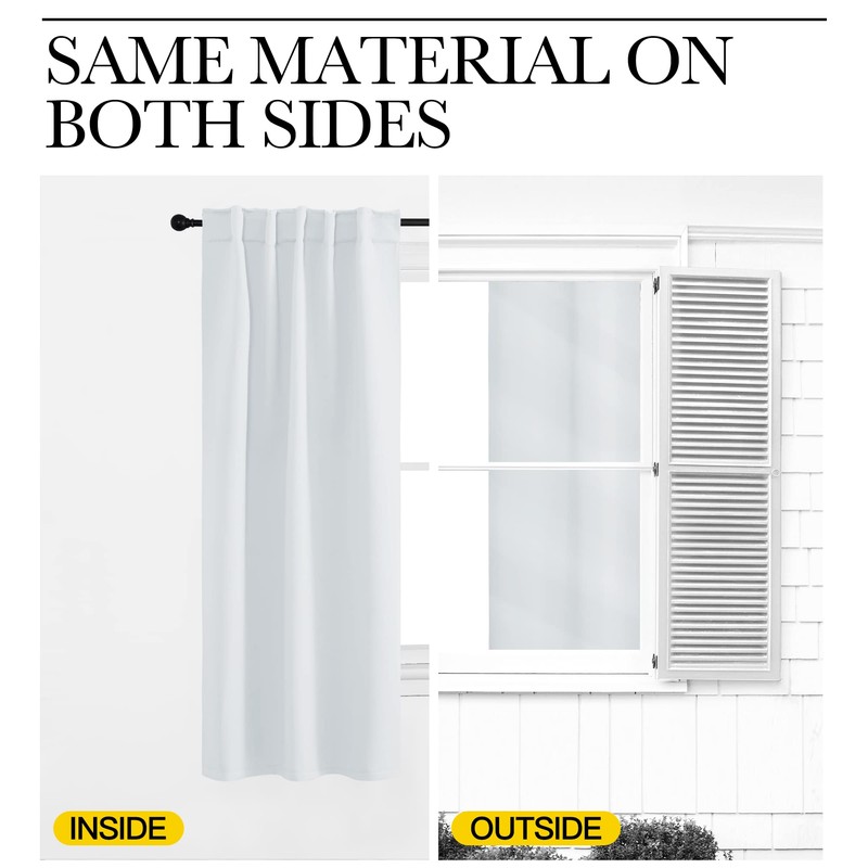 NICETOWN Bunk Bed Insulated Room Darkening Curtains - (Cloud Grey