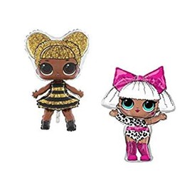 Toyland® Pack Of 2-88cm (35") LOL Surprise Foil Balloons - Queen Bee + Diva Girl - LOL Party Decorations