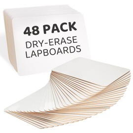 Shemira 48 Pack Dry Erase Boards, Small White Board, 12 x 9 Inches Double Sided Whiteboards for Classroom School Office, Personal Mini Whiteboard Dry Erase Lapboards for Students Teachers Supplies