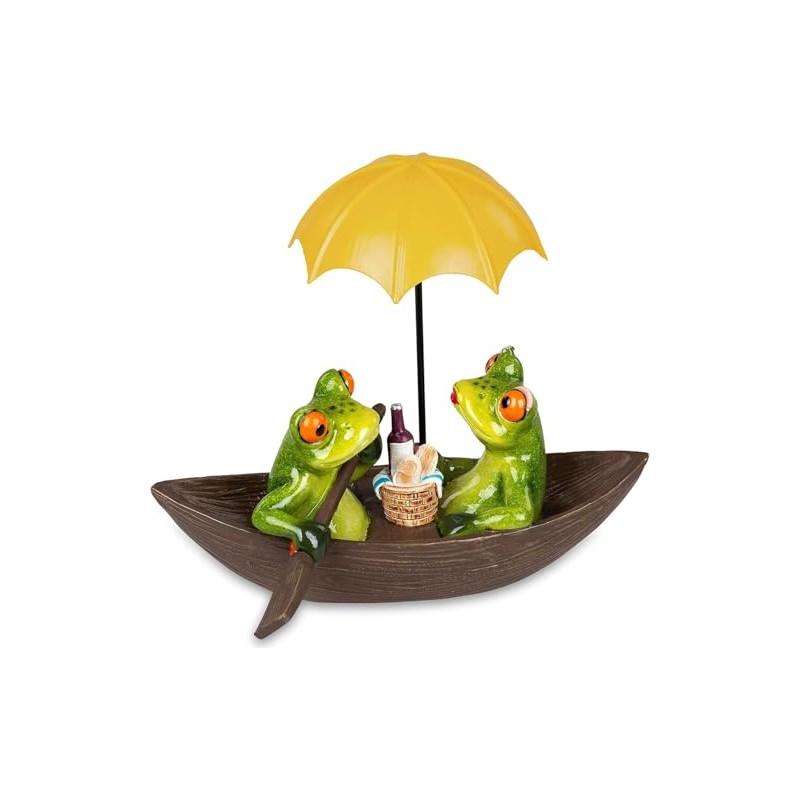 formano 171030 Pair of Frogs in Boat 19 cm Multi-Coloured