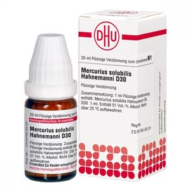 DHU Mercurius solubilis Hahnemanni D30 Dilution, 20 ml solution