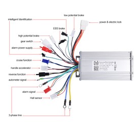Brushless Speed Controller, 48V 500W Motor Speed Brushless Controller for Electrical Scooter Bicycle
