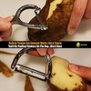 Cave Tools Vegetable Y Peeler Julienne Swivel Slicer With Potato