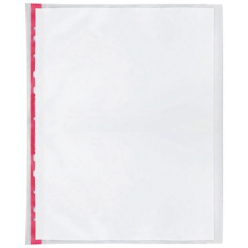 Q-Connect Punched Pocket A4 Deluxe Side-Opening Orange Peel Strip (Pack