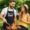 MoonWorks® BBQ Apron for Men with Saying "Hier grillt der