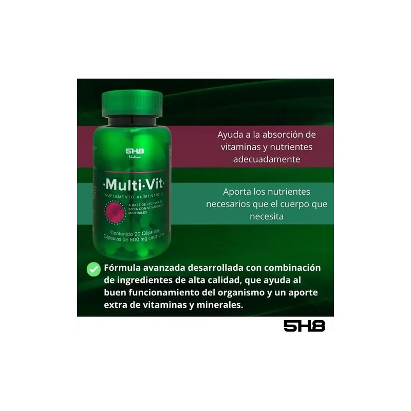 Multivitaminico 90 Caps Complejo B Vitaminas Minerales 5H8