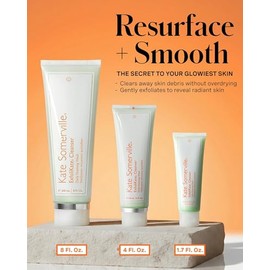 Kate Somerville ExfoliKate Limpiador – Lavado facial exfoliante espumante diario – Exfoliante facial suave con ácido glicólico y ácido láctico formula