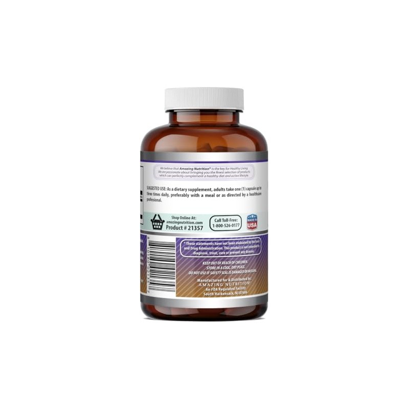 Amazing Nutrition Formulas Arginine 500 250 Caps Arginina Cápsulas