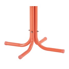 Crosley Furniture Griffith Weather Resistant Retro Metal Outdoor Side Table for Patio, Deck, Porch, Coral Gloss