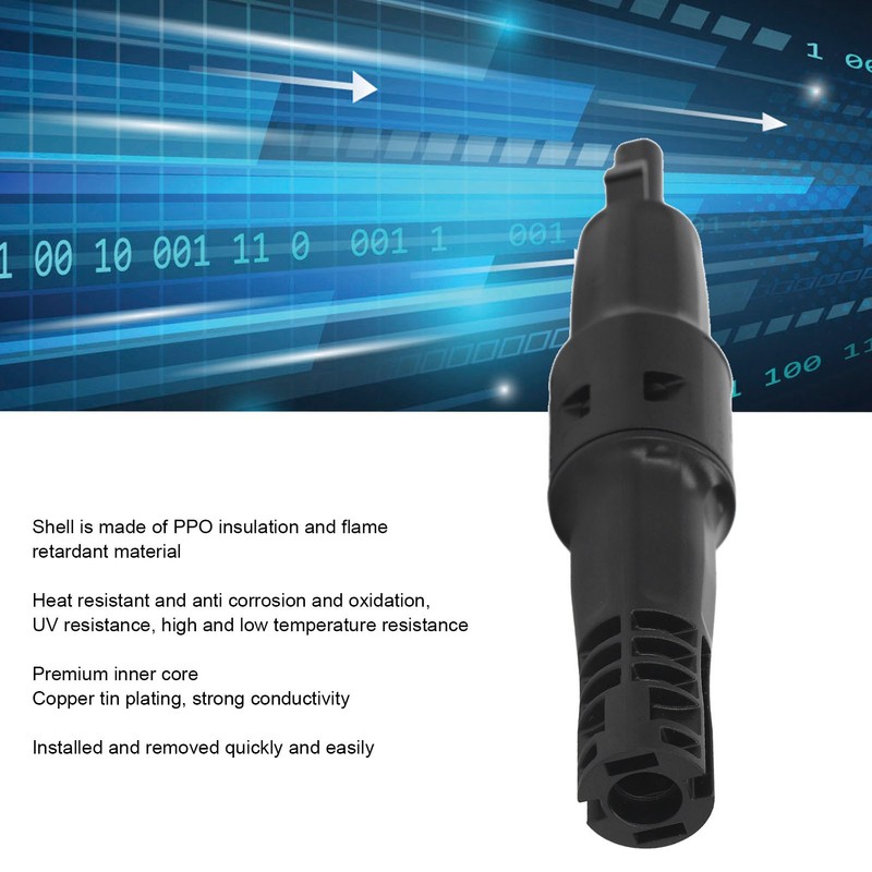 PV Fuse Connector 1500V Waterproof PPO Copper Tin Plating Male