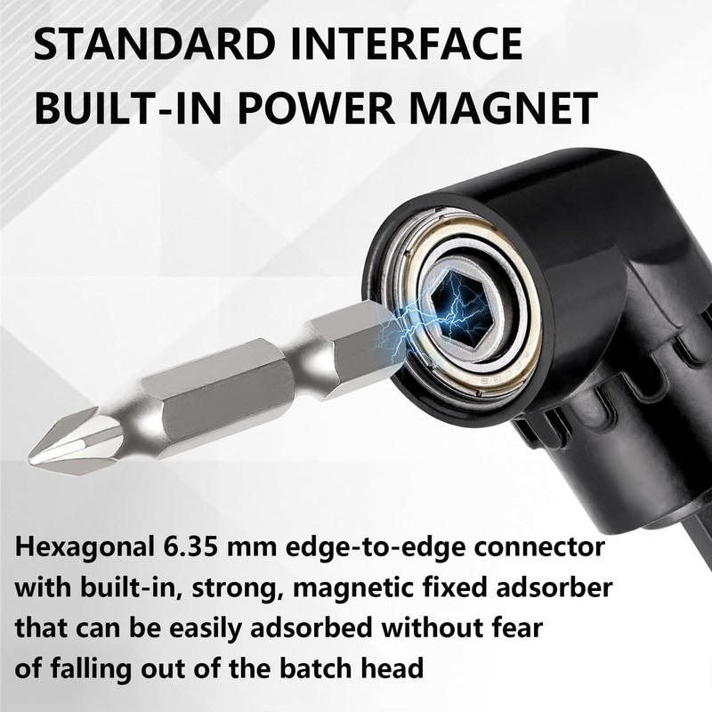 QZKJQDD 105 Degree Right Angle Drill, 1/4 Inch 105 Degree