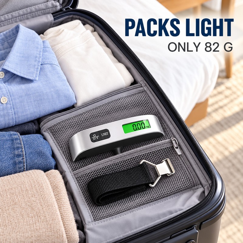 2-Pack Portable Digital Luggage Scales with LCD Display, 110 lb/50