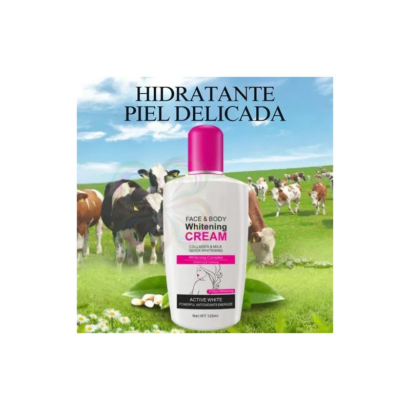 Aichun Beauty crema aclarante cara y cuerpo con colágeno 120