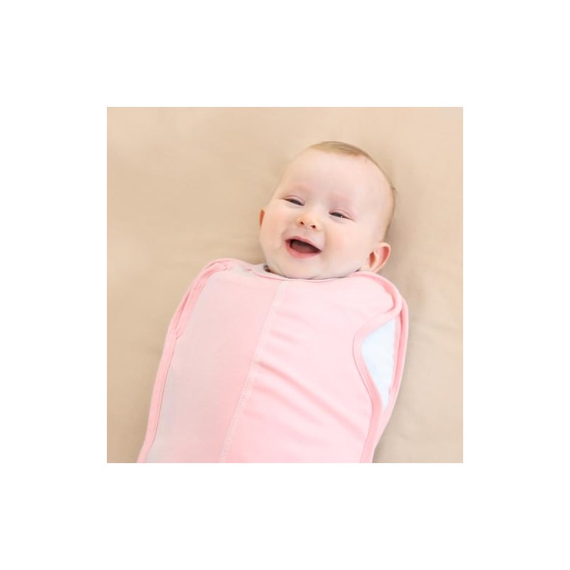 BlueSnail Newborn Swaddle Blanket, Adjustable Transition Swaddle,2 Packs (Gray+Pink)