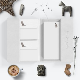 Me Loovely Cat Letter Writing Paper and Envelopes Set A5 Size Letters Papers Luxury Animal Stationery Supplies | Christmas Gifts (Pack of 20 with White Folder)