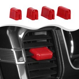 HTHE Center Console Air Conditioner Outlet Vent Adjustment Trim Central Control Dashboard Dash Air Vent Switch Cover Compatible with Ford F150 2021+ Interior Accessories(4pcs/Set)
