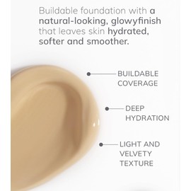 Farmasi Air Glow Foundation, Deeply hydrating and Lightweight Skincare Effects, Sea-Water formula, Natural-looking Skin Hydrated Softer and Smooter, Buildable Hylauronic Coverage 1 Fl Oz / 30 ML - N17