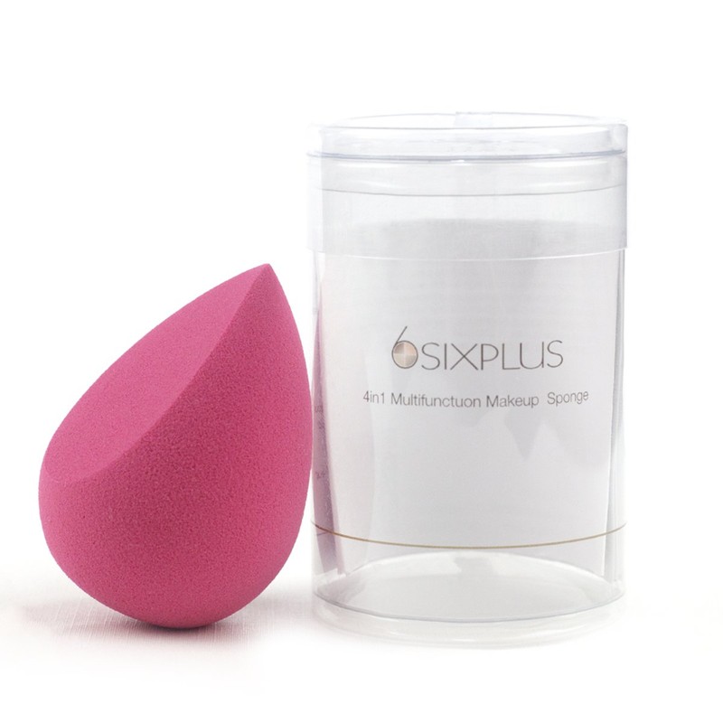 SIXPLUS Multifunctional Makeup Sponge Puff, Teardrop Shape, Diagonally Cut Flat