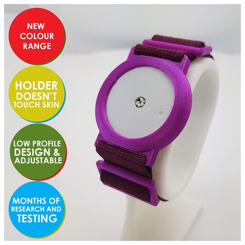 Freestyle Libre 1/2 Sensor Armband Holder Purple Protects Your Sensor