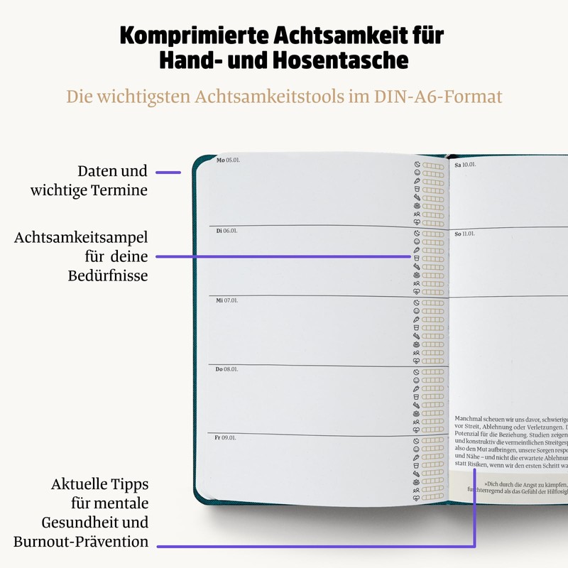 Ein guter Plan Mini 2026 - Holistic Diary for More