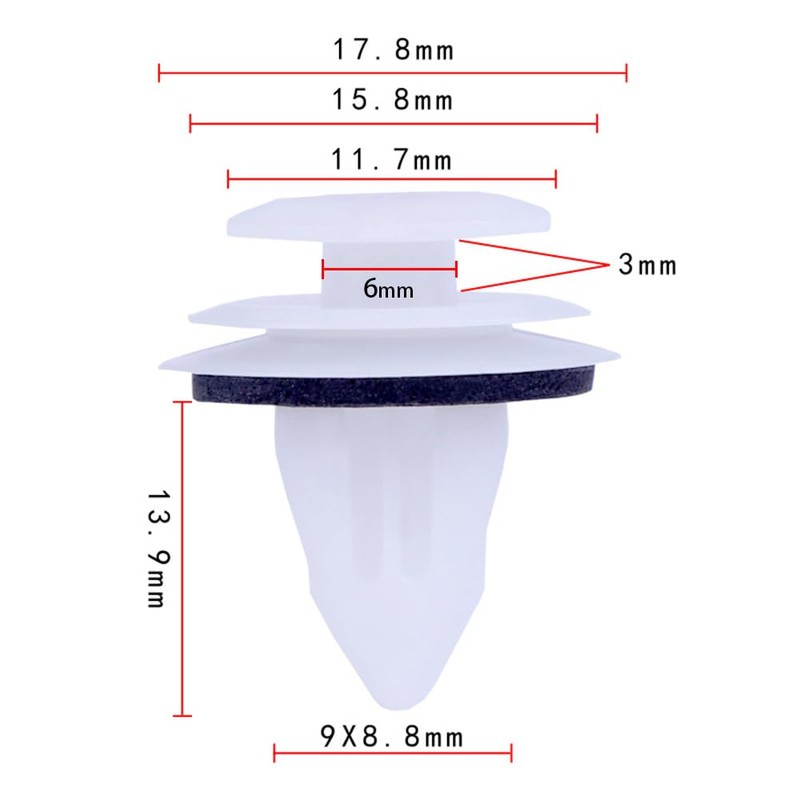 BIUTEFOR Rivets Car Interior Clips 40pcs Door Trim Bumper Clips