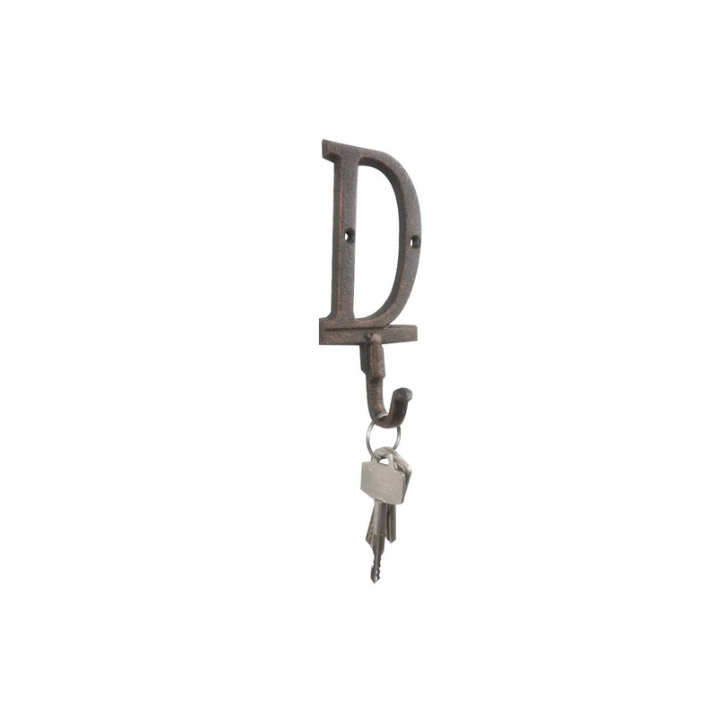 Handcrafted Nautical Decor Rustic Copper Cast Iron Letter D Alphabet