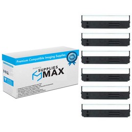 SuppliesMAX Compatible Replacement for Standard Register UAR421842 Black Printer Ribbons (6/PK) - Replacement to Okidata 52103601/52105801