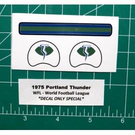 1975 WFL Portland Thunder Football Gumball Helmets *DIECUT DECALS ONLY* World