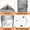Growsun Rotating Makeup Brush Holder Organizer with Lid 360°Spinning Waterproof
